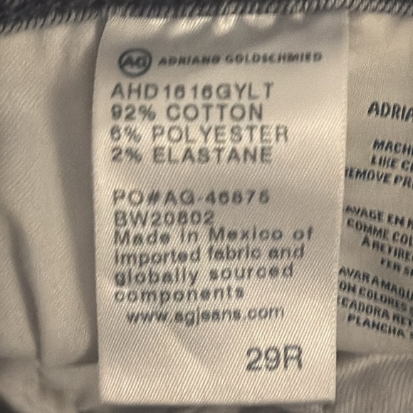 AG Adriano Goldschmied Harper Essential Straight Jeans Grey Wash Size 29 Denim‎ - Picture 6 of 8
